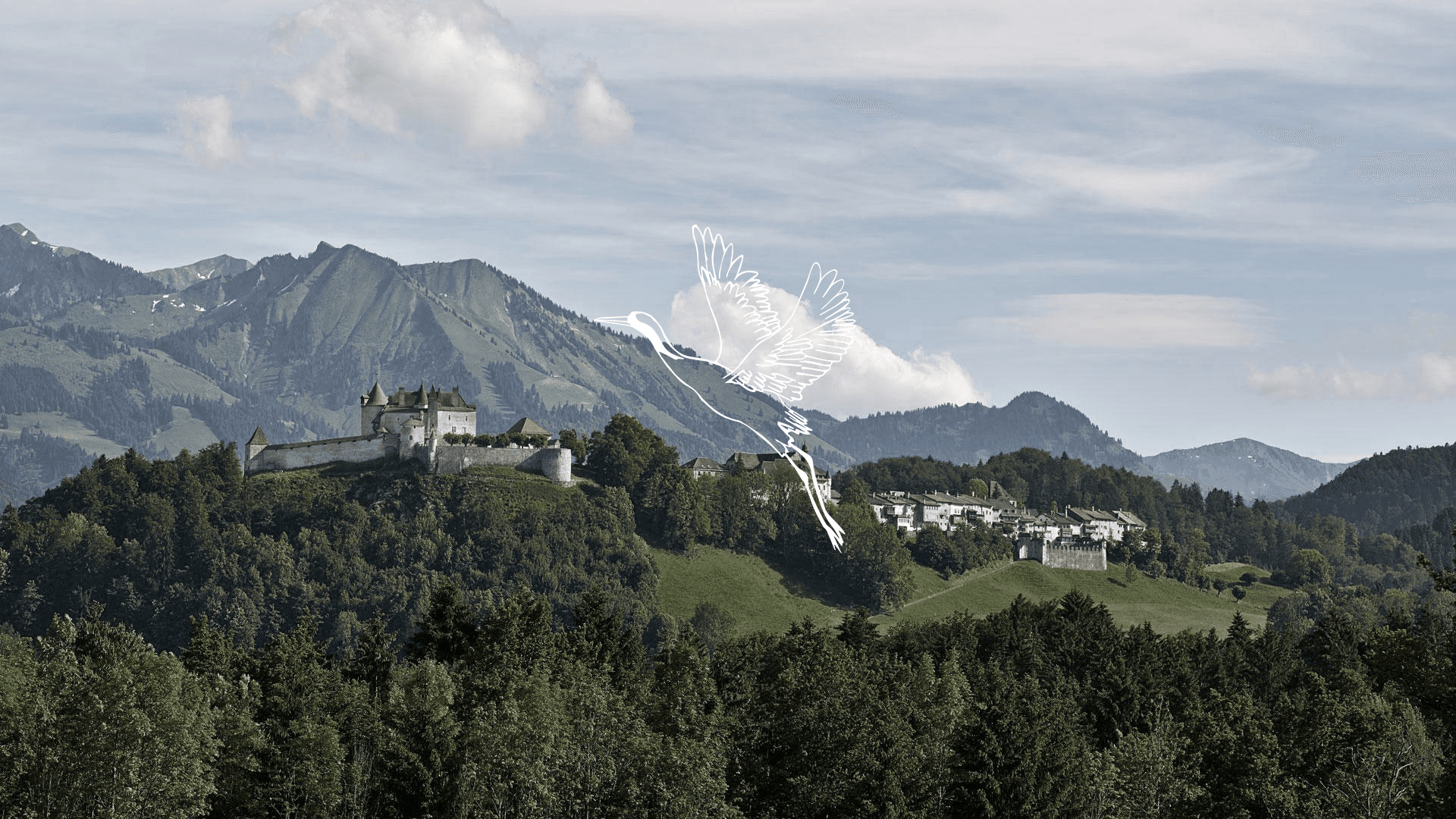 Le château de Gruyères et le village au cœur de la Gruyère